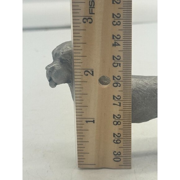 Miniature Rawcliffe Pewter Dog Figurine St Bernard Newfoundland Newfie with Tong - Picture 6 of 7